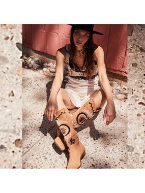 NWOT Free People Round House Stitch Boots SZ 38